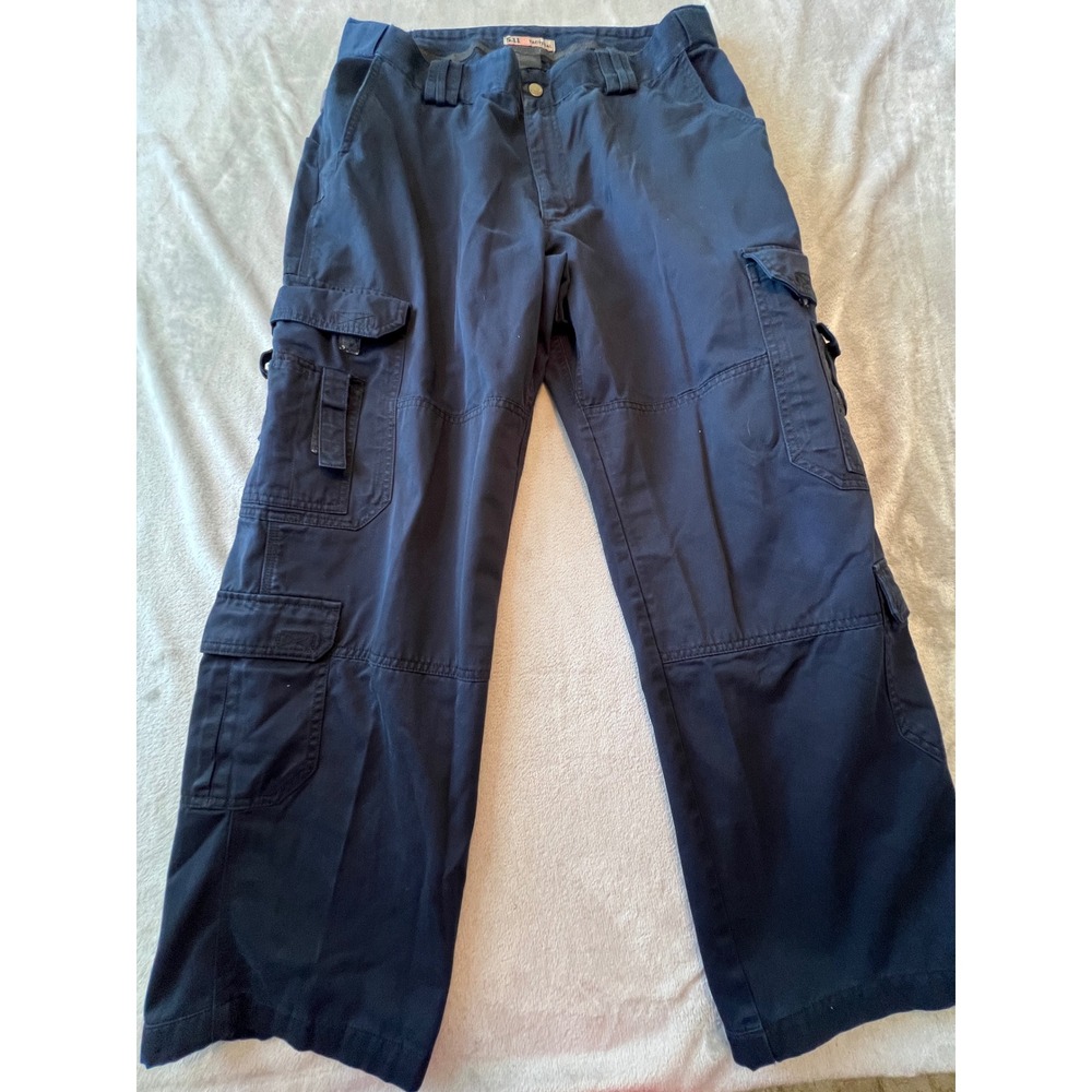 5.11 Tactical Cargo Pants Mens 38 Navy Blue Utility Workwear Trousers